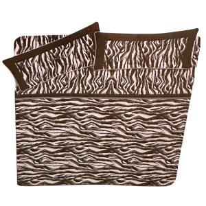 Lenzuolo completo letto matrimoniale animalier zebrato nero e bianco