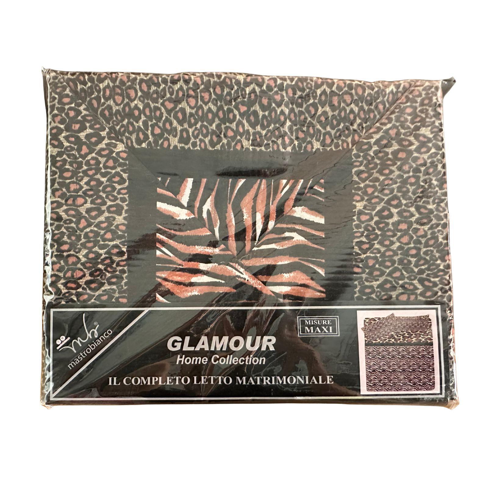 mastro bianco lenzuolo completo letto matrimoniale animalier zebrato e maculato - foto 1