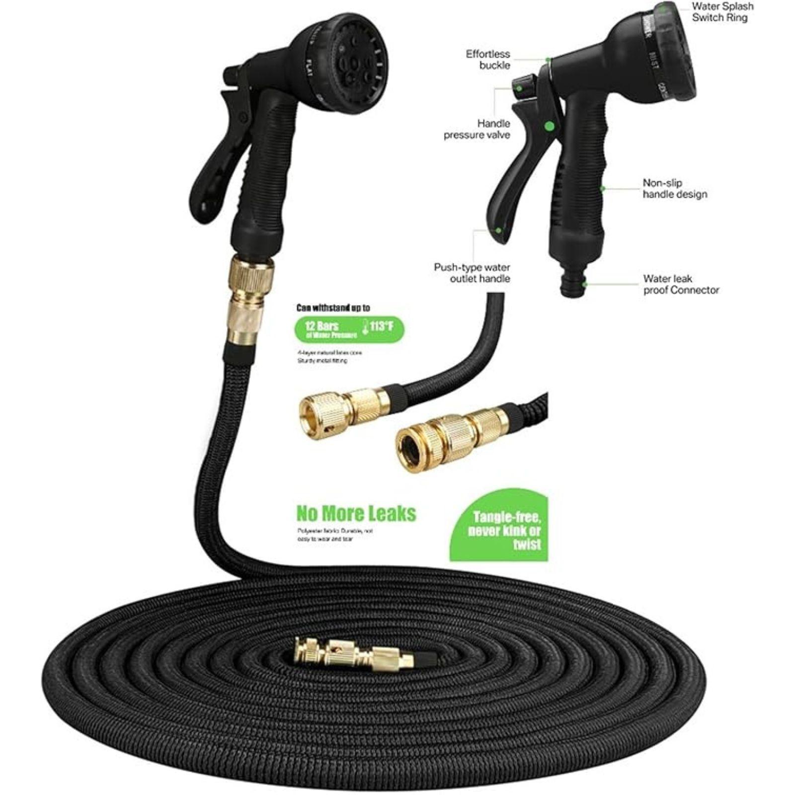  tubo da giardino estensibile 5m / 25m flessibile antigroviglio - foto 3