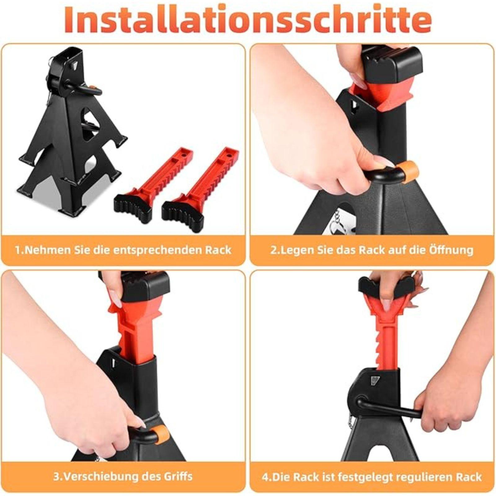 onex set di 2 cavalletti di supporto da max 3 ton. ciascuno - foto 4