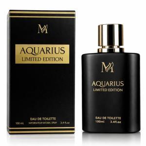 Aquarius limited edition profumo eau de toilette 100ml per uomo moderno con note raffinate e avvolgenti flacone nero opaco con rifiniture dorate