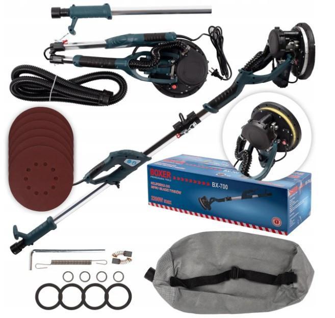 Levigatrice orbitale Boxer BX-700 con dischi abrasivi, cuscinetti e raccolta polvere