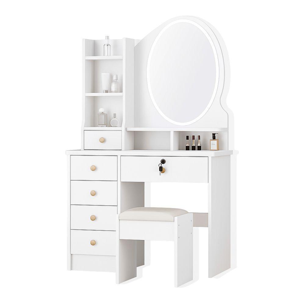  toeletta bellora con specchio led e sgabello - foto 1