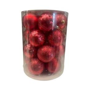 Scatola da 20 palline rosse da 6 cm