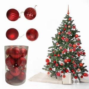 Palline di natale rosse 7 cm 12 pz