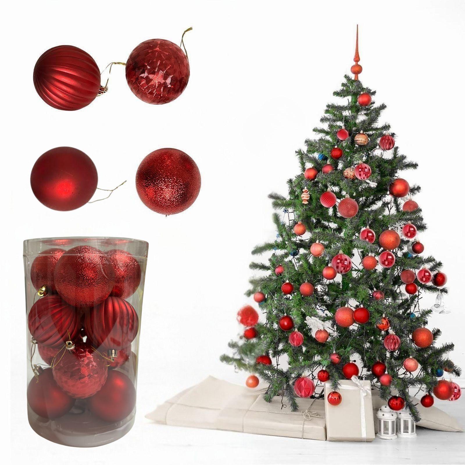 natale felicia palline di natale rosse 7 cm 12 pz - foto 1