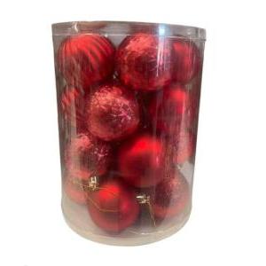 Scatola da 20 palline rosse da 7 cm