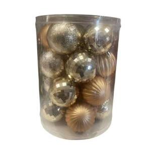 Scatola da 20 palline oro da 7 cm