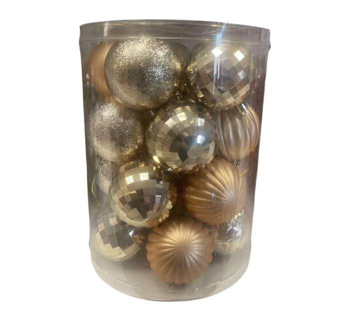 natale felicia scatola da 20 palline oro da 7 cm - foto 1