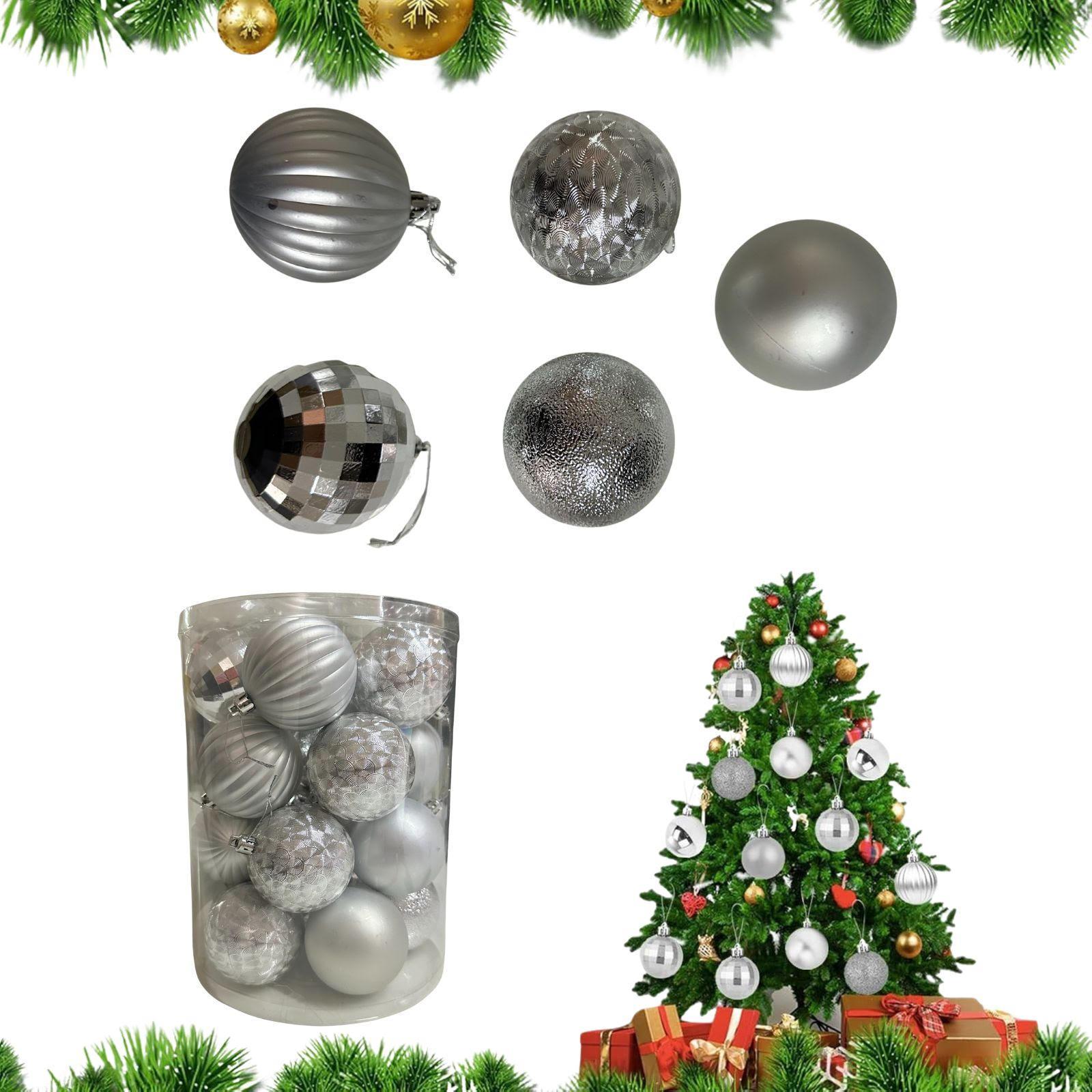 natale felicia palline di natale argento 7 cm 20 pz - foto 1