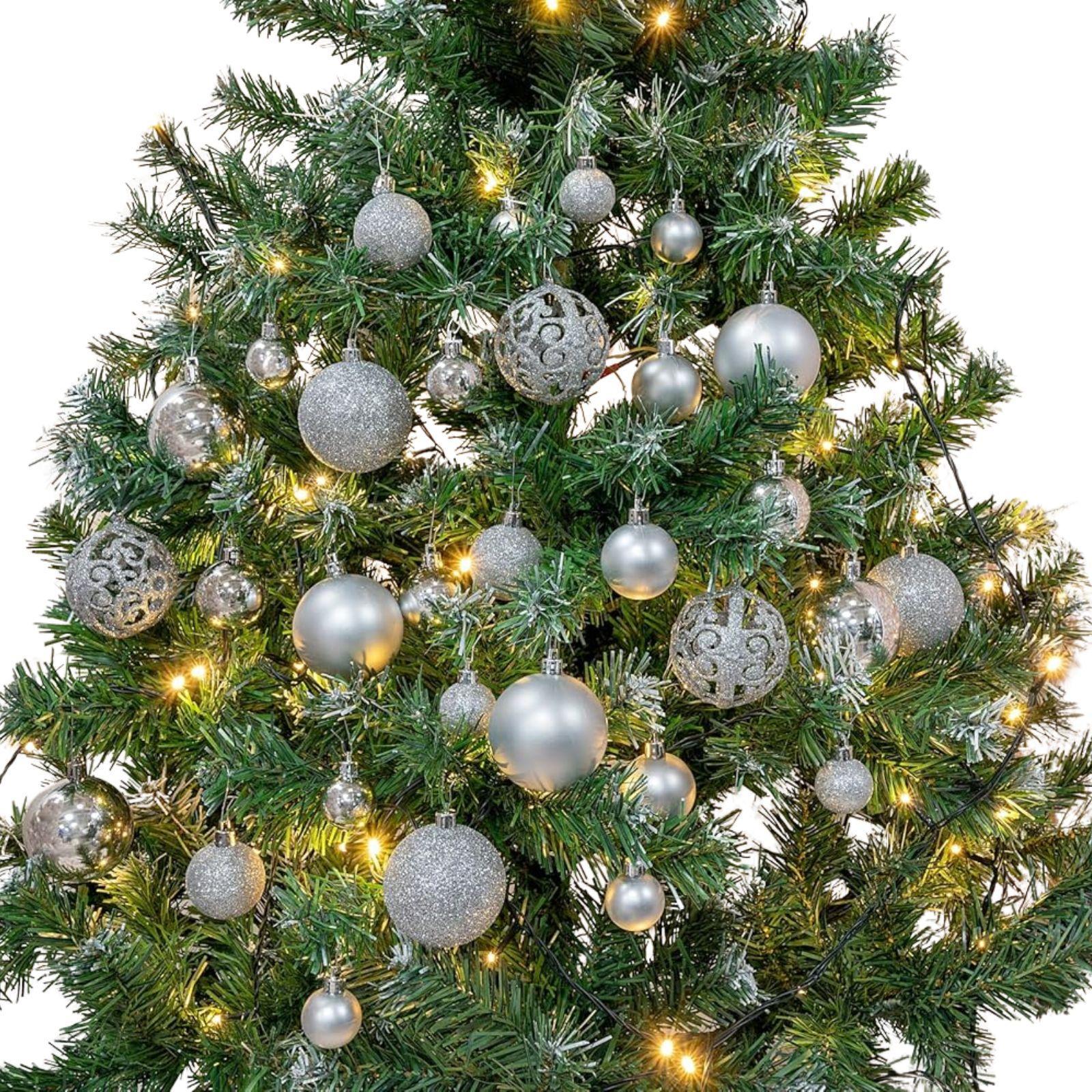 natale felicia palline di natale argento 7 cm 20 pz - foto 2