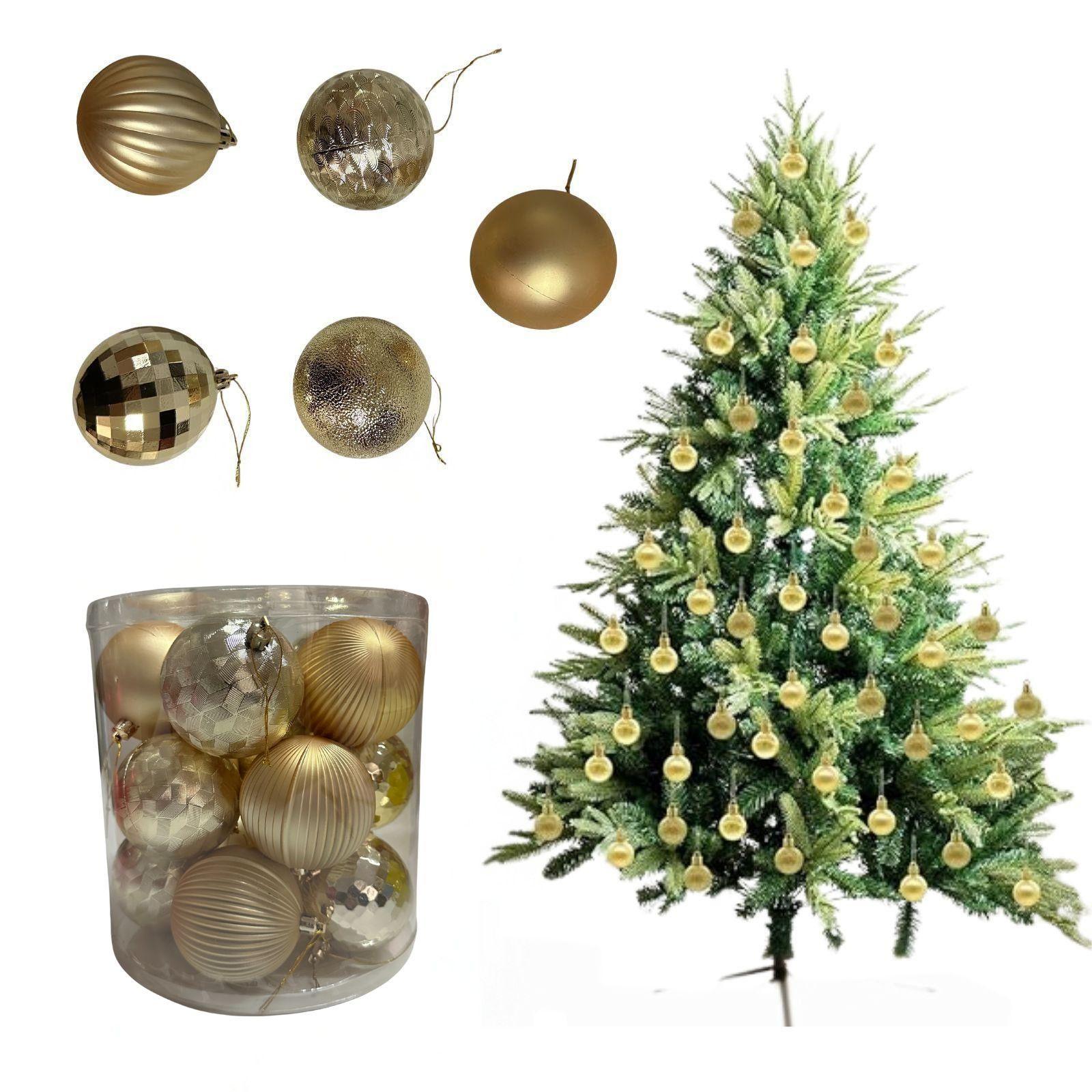 natale felicia palline di natale oro 8 cm 15 pz - foto 1