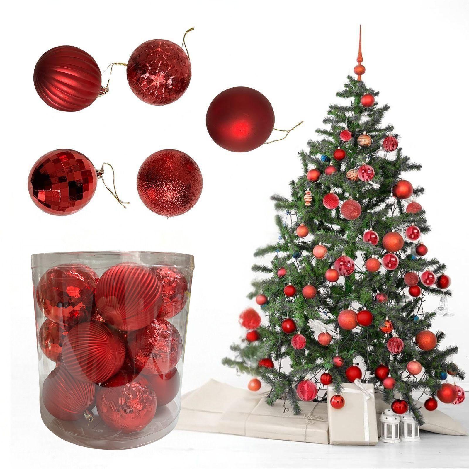 natale felicia palline di natale rosse 8 cm 15 pz - foto 1