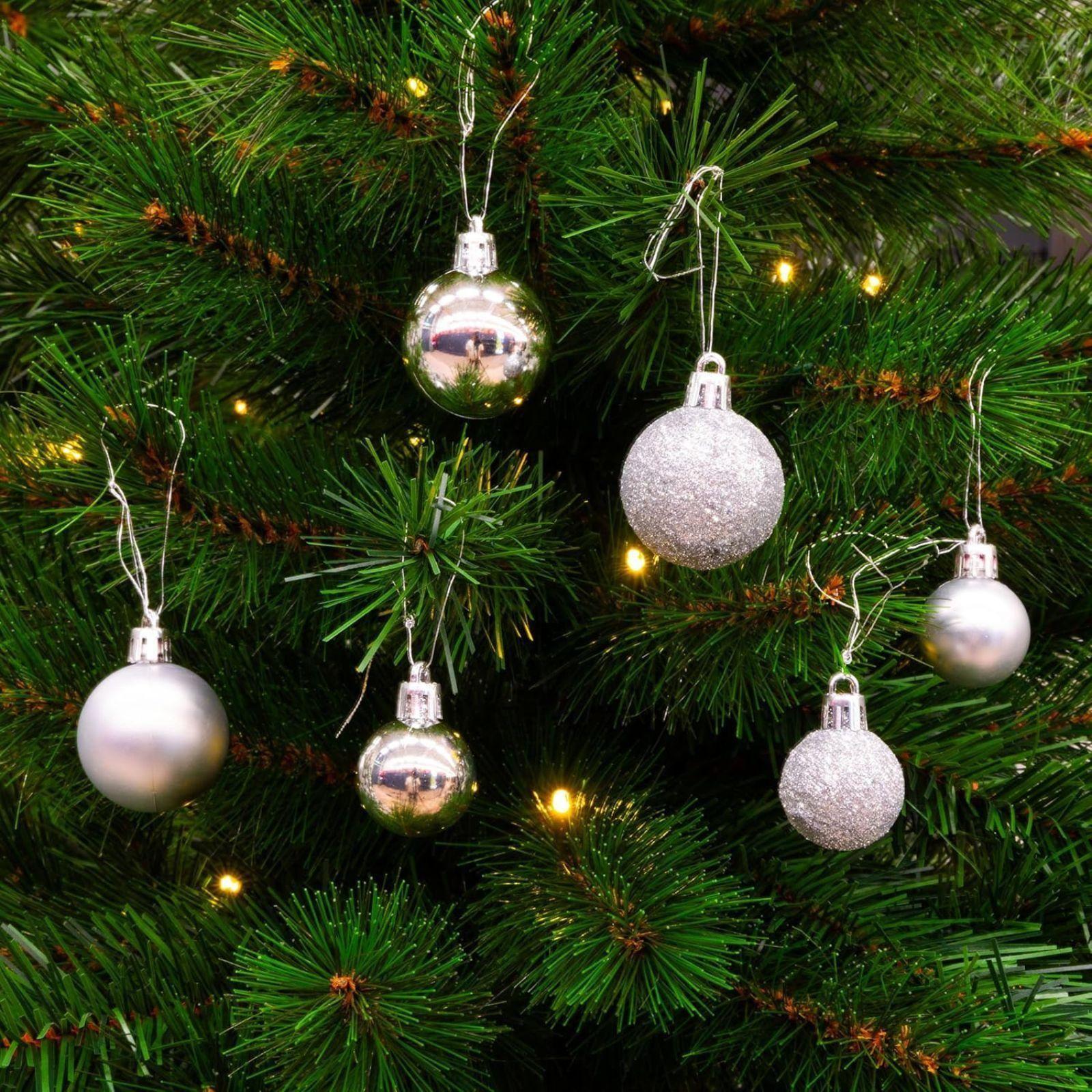 natale felicia palline di natale argento 8 cm 15 pz - foto 2