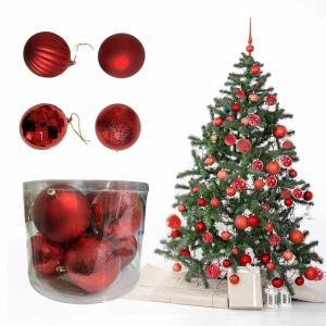 Palline di natale rosse 10 cm 8 pz