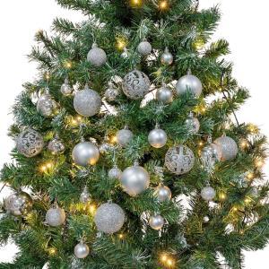 Palline di natale argento 10 cm 8 pz