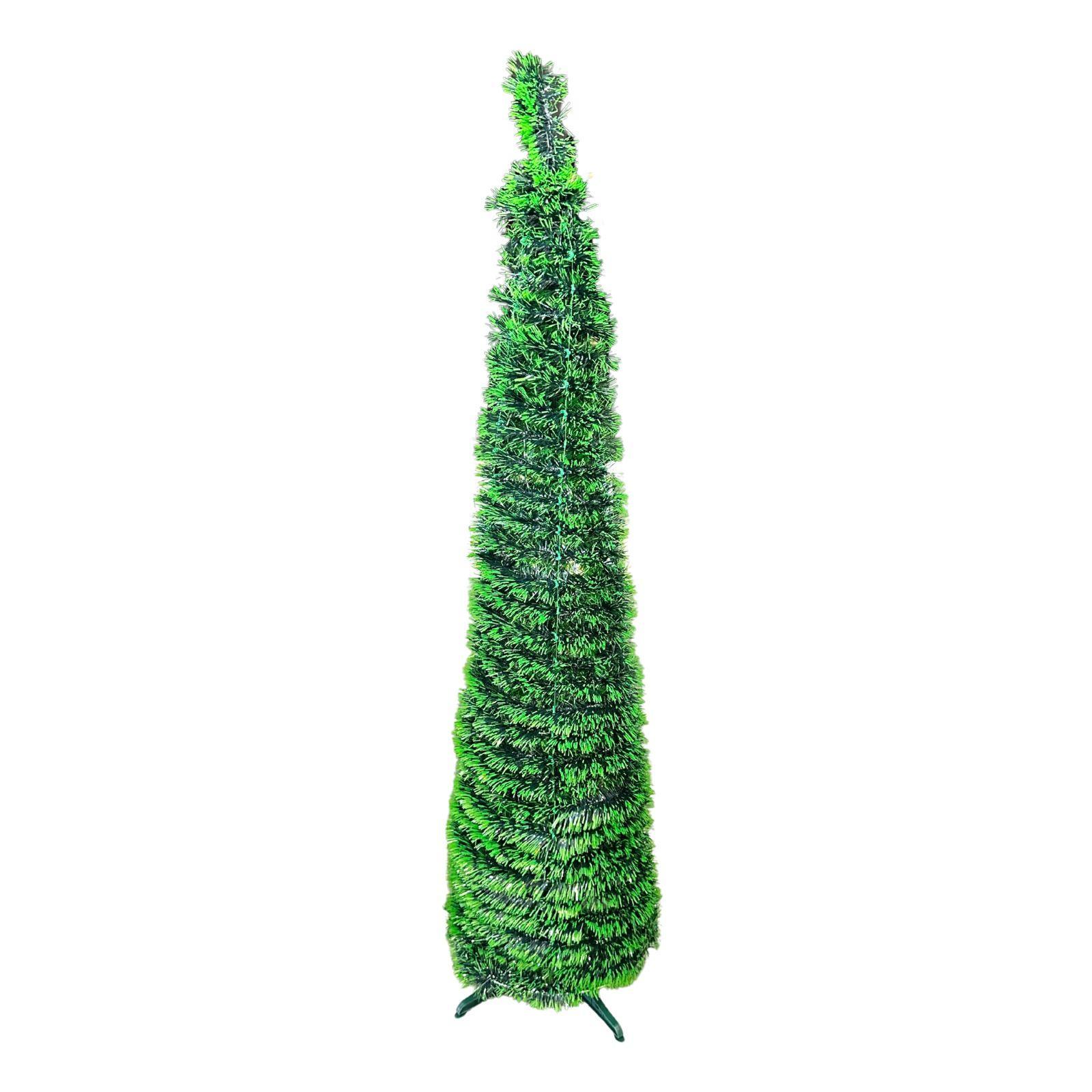 mastro bianco albero di natale pronto in 30 secondi verde con luci led incluse 120 cm - foto 1