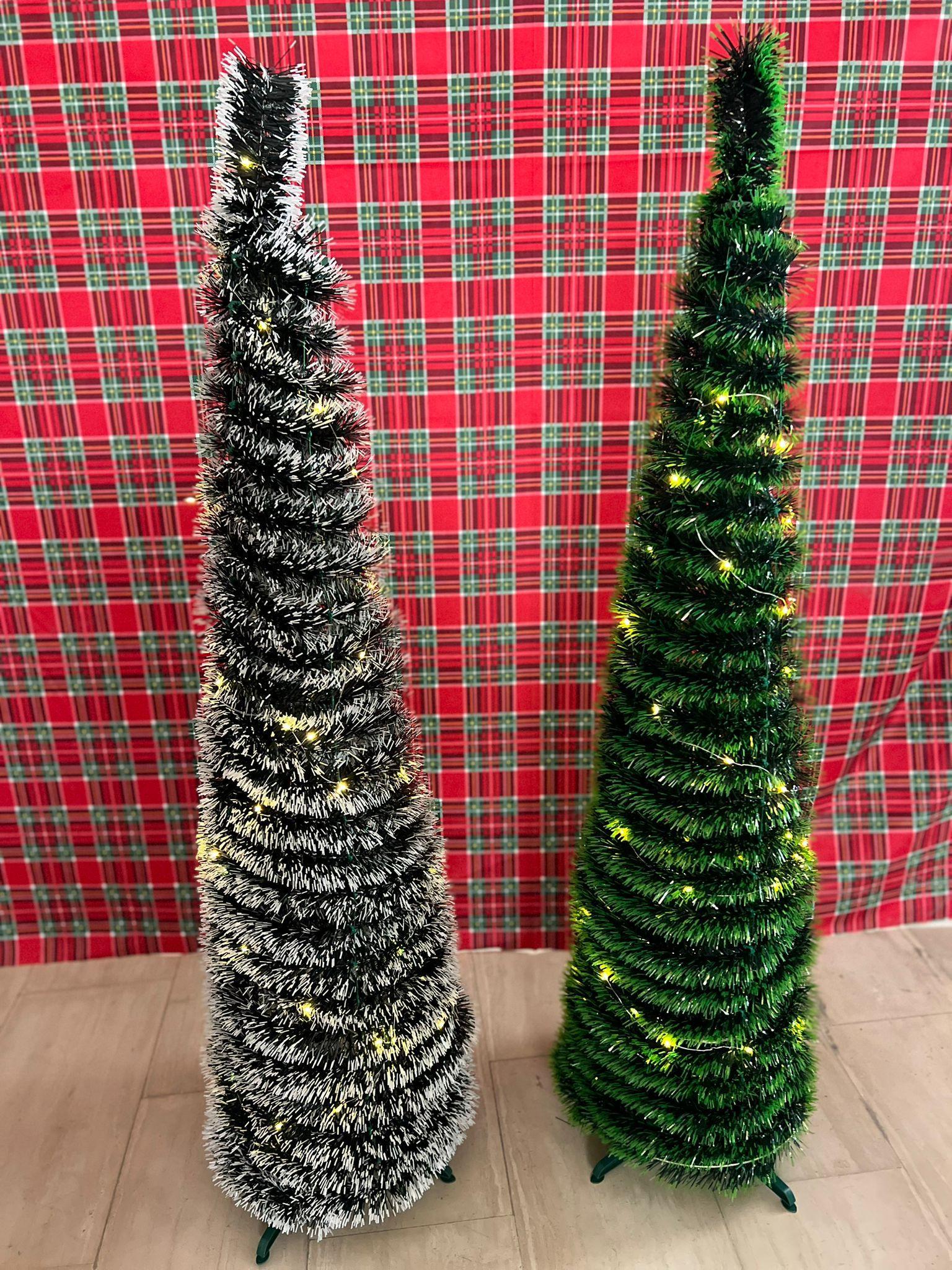 mastro bianco albero natale singolo -pronto in 30 secondi- con luci led incluse da 120 cm - foto 1