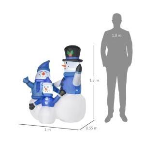 Pupazzi di neve gonfiabili con luci led da 120 cm