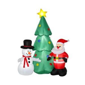 Albero di natale gonfiabile con luci led da 185 cm