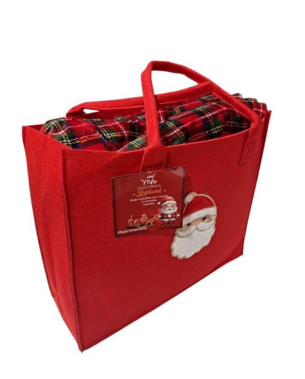 mastro bianco borsa con plaid natalizio matrimoniale - foto 1