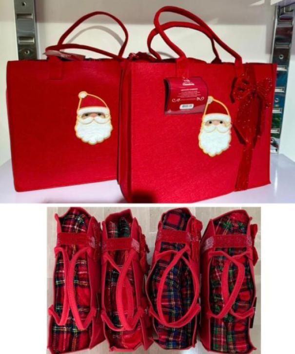 mastro bianco borsa con plaid natalizio matrimoniale - foto 2