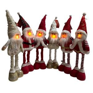 Pupazzo babbo natale con gambe estendibili 60 cm
