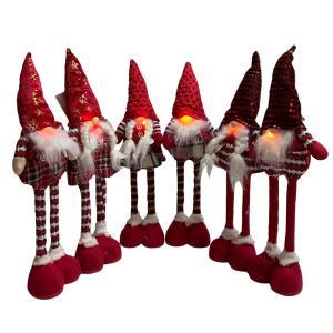 Coppia elfi con gambe estendibili e luci led da 60 cm...