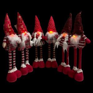 Pupazzo elfo con gambe estendibili e luci led da 135 cm