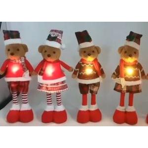 Pupazzo orso con gambe estendibili e luci led da 135 cm