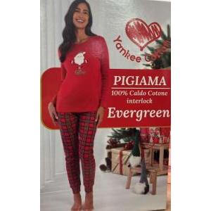Pigiama natalizio donna 100% caldo cotone