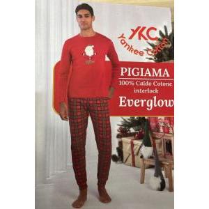 Pigiama natalizio uomo 100% caldo cotone