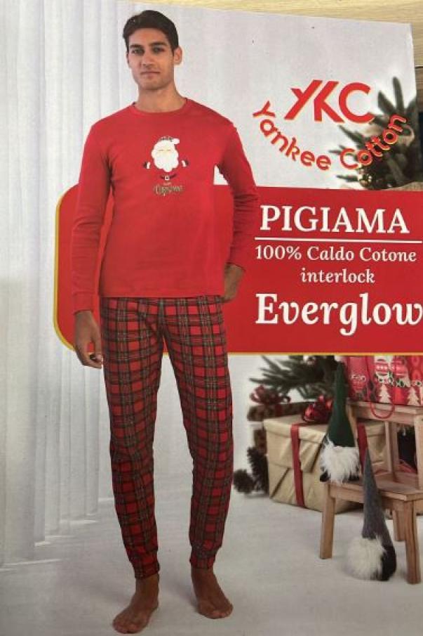 mastro bianco pigiama natalizio uomo 100% caldo cotone - foto 1
