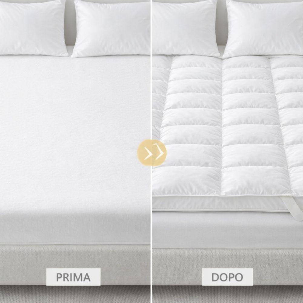  topper trapuntato ergonomico matrimoniale con imbottitura siliconata - foto 4