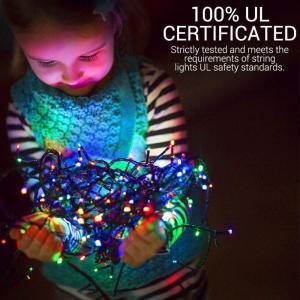 Luci natalizie luce multicolor 200 led 10mt per esterno ed interno