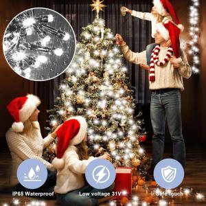 Luci natalizie luce fredda 300 led 15mt per esterno ed ...