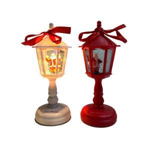 Lampioncino natalizio con luci led e musica 21 cm