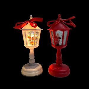 Lampioncino natalizio con luci led e musica 21 cm
