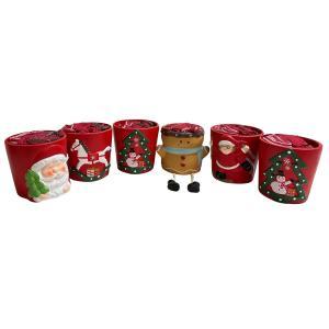 Vaso natalizio con strofinacci