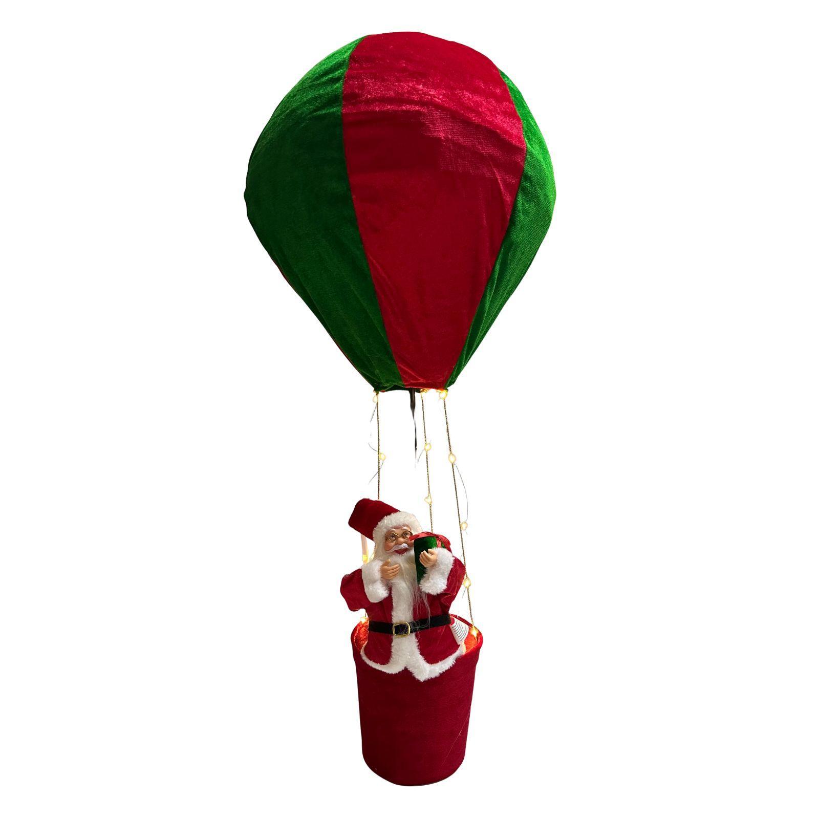  pupazzo natalizio con mongolfiera e luci led 90 cm - foto 3