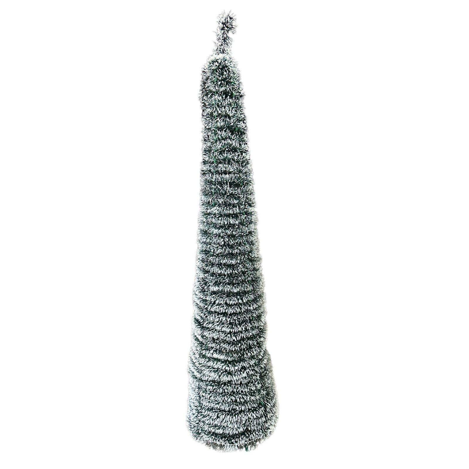 mastro bianco albero di natale pronto in 30 secondi argento con luci led incluse 150 cm - foto 1