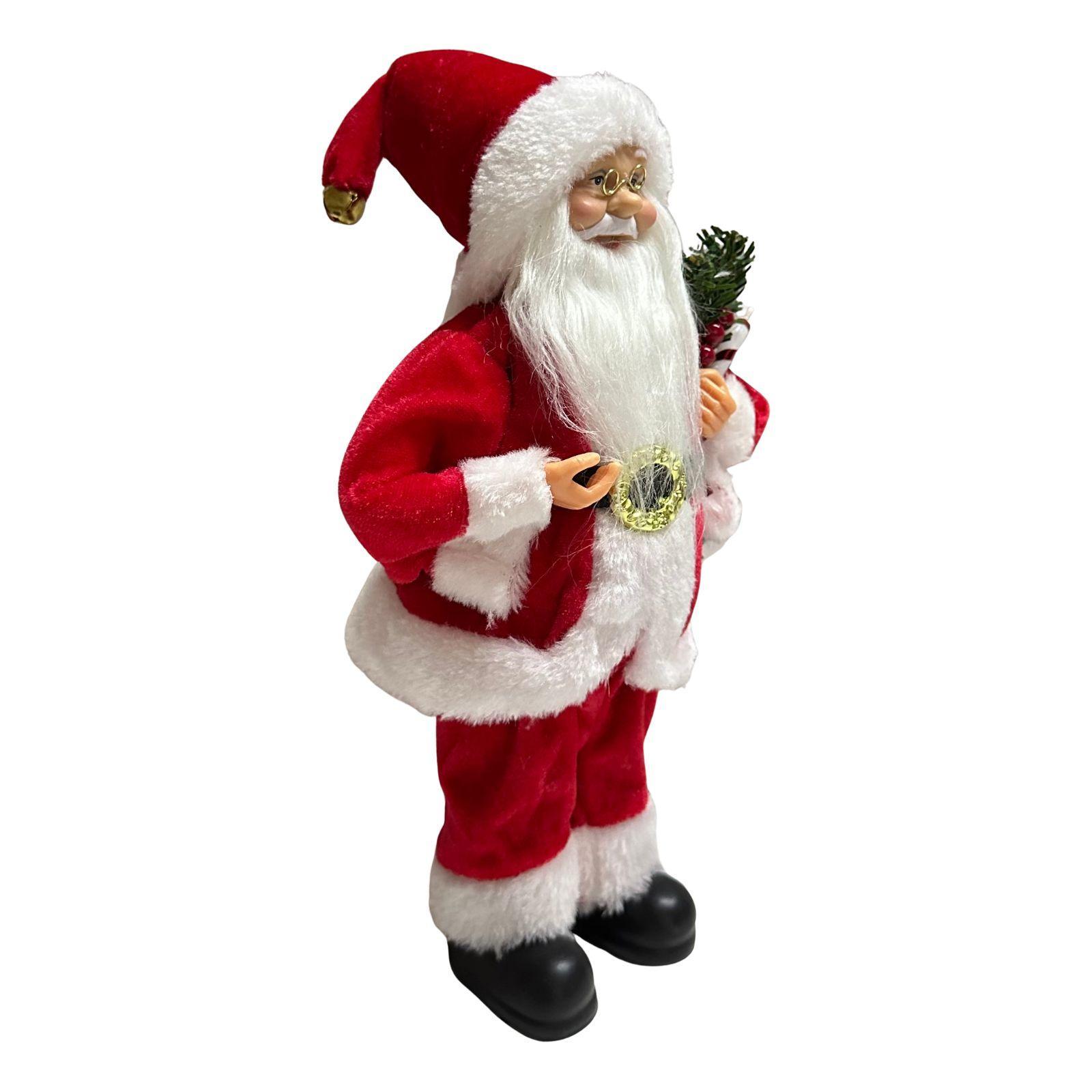 mastro bianco pupazzo babbo natale decorativo 50 cm - foto 3