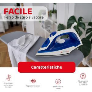 Ferro da stiro a vapore 1800w