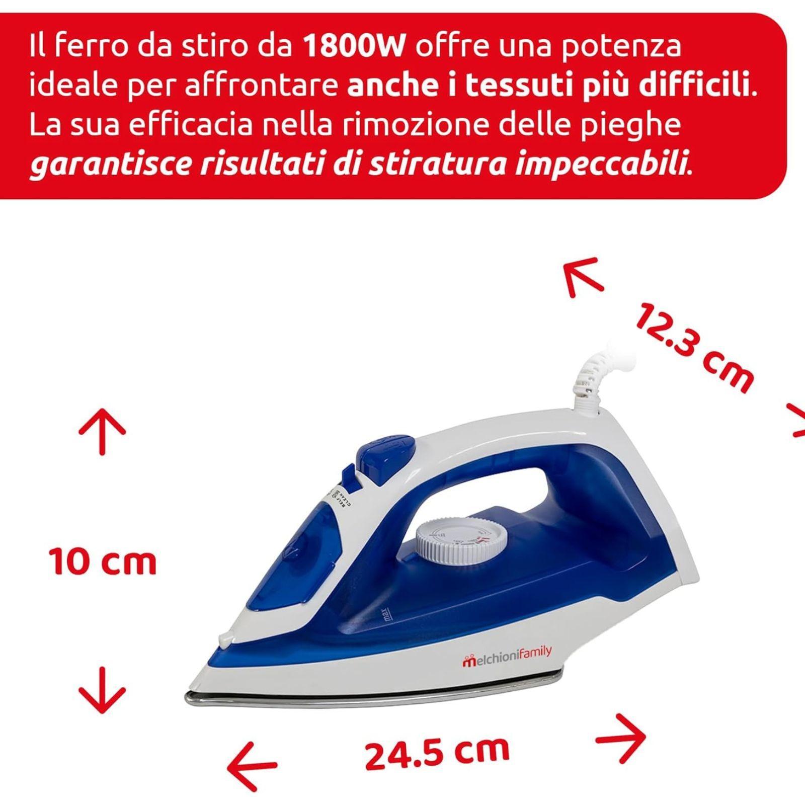 melchioni family ferro da stiro a vapore 1800w - foto 2