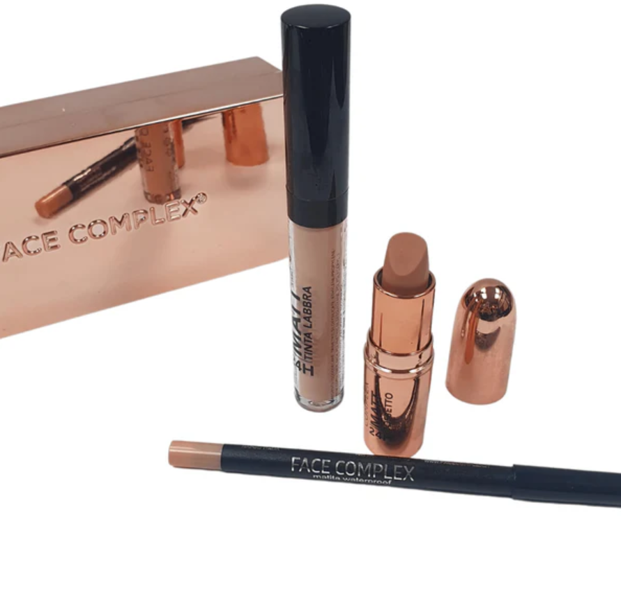 face complex 24h matt lip kit - matita labbra, tinta labbra + rossetto 01 - foto 1