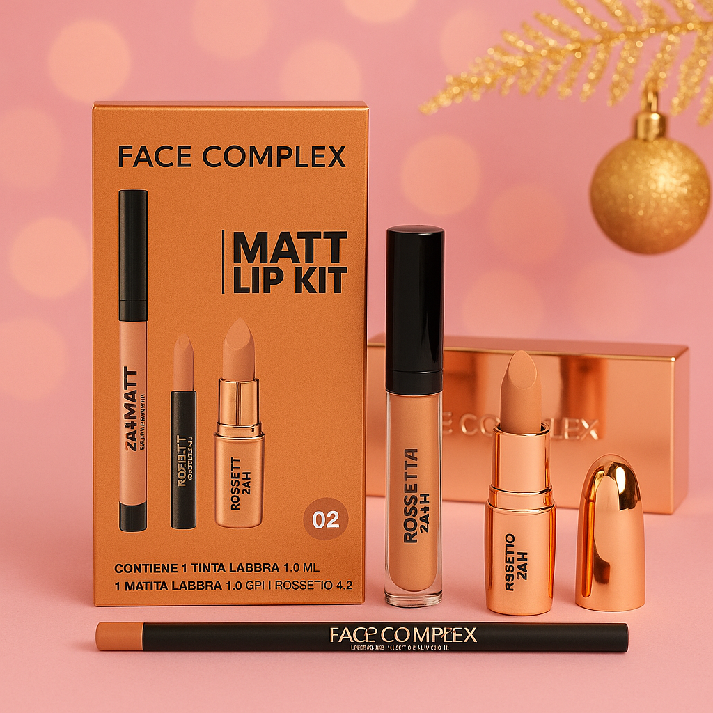 face complex 24h matt lip kit - matita labbra, tinta labbra + rossetto 03 - foto 3