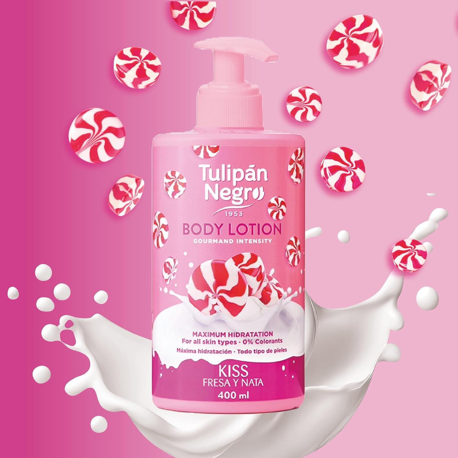 tulipan negro body lotion fresa & nata 400 ml - tulipan negro - foto 1