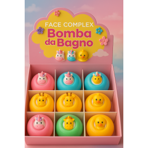 Bomba da bagno effervescenti con sorpresa all'interno animali fantastici