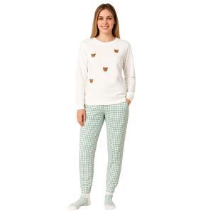 Pigiama donna 100% caldo cotone e calzini abbinati