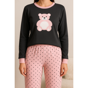 Pigiama donna 100% caldo cotone e calzini abbinati